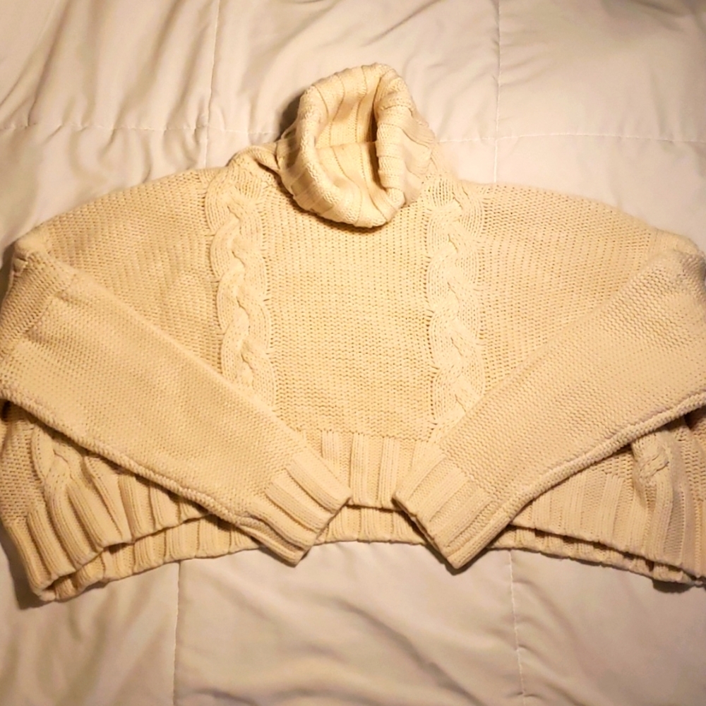 Cropped FashionNova turtle neck sweater